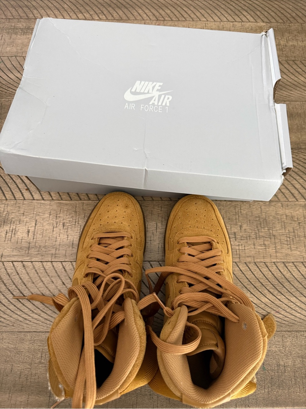Nike High Top Sneakers in Wheat Brown